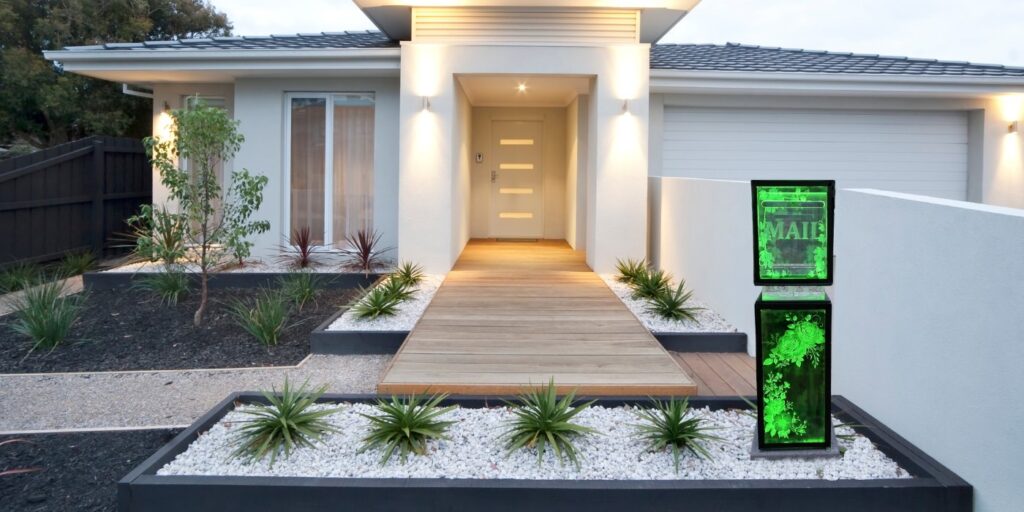 Modern solar house signs that combine style, visibility & eco-friendly design. Custom-made to make your home stand out day or night.